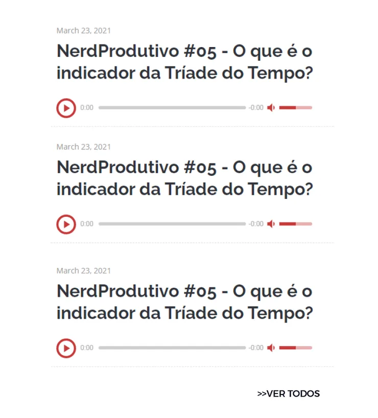 Episódios do podcast Nerd Produtivo